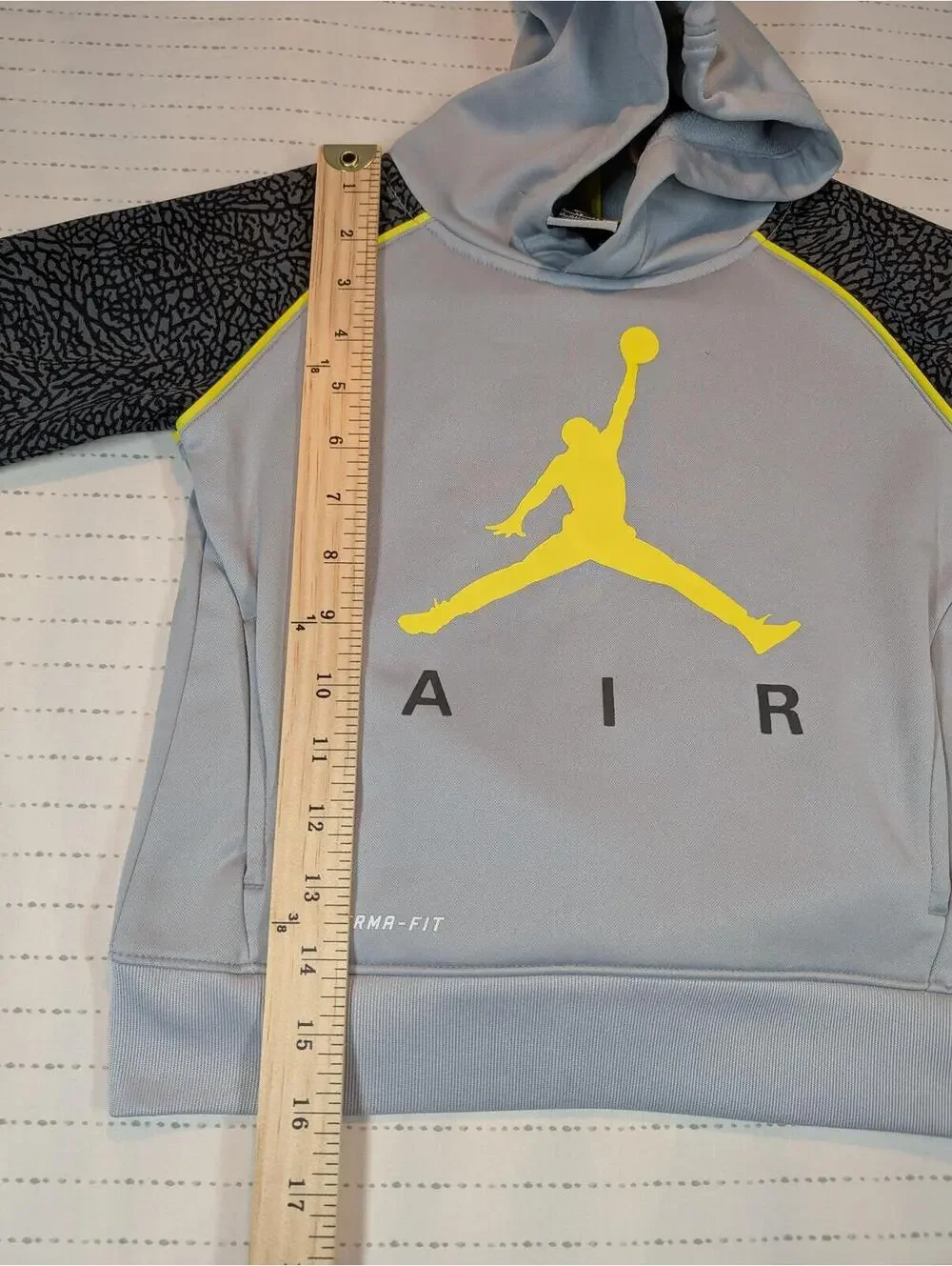 Jordan Air Therma-Fit Jumpman Elephant Print Pullover Hoodie Boys XS 3-4 Yrs